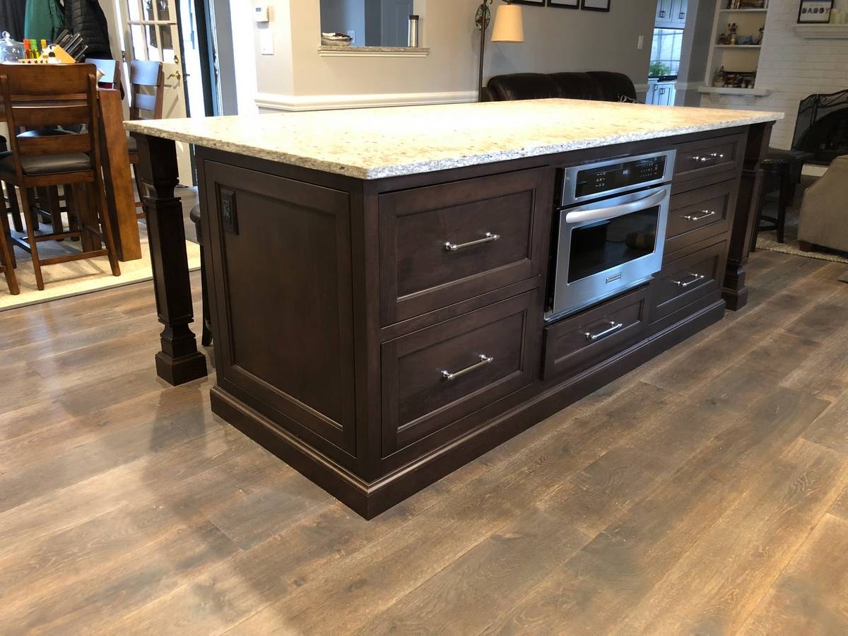 Kitchen transformation with custom millwork and stone counters