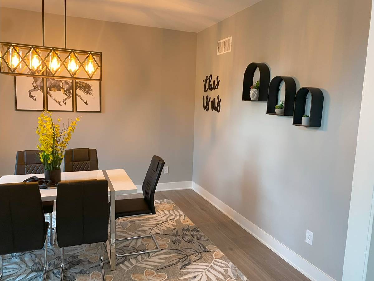 Interior hallway and study detail in custom new construction with premium millwork